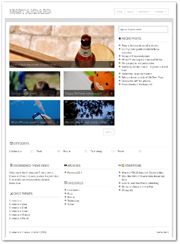シンプルにブログを楽しめるテンプレート Wordpressデザインテンプレート
